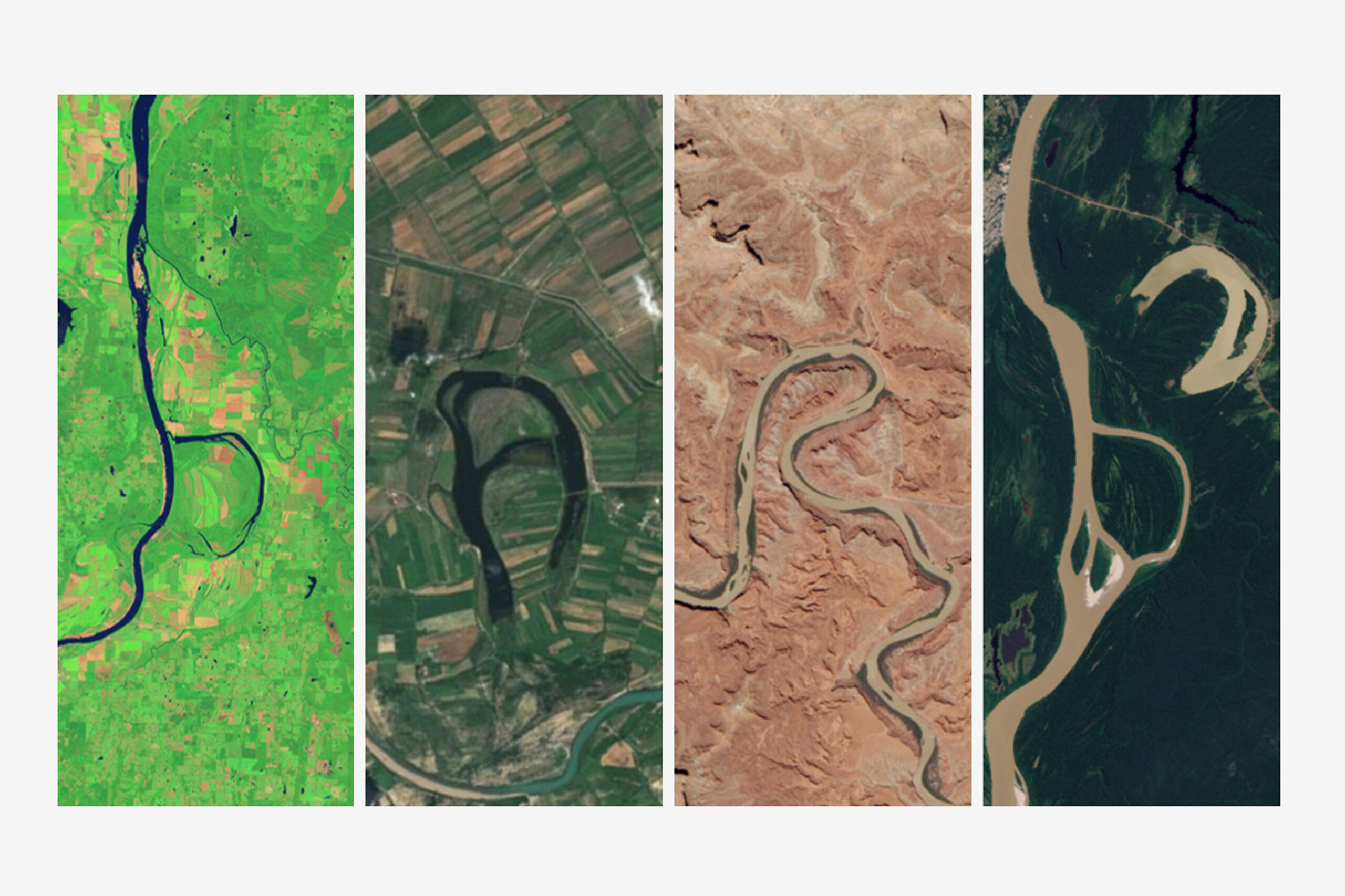 the name 'barb' spelled out in images of geographical features taken from space